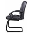 Boss Office Products Ergonomic Leather Guest Chair in Black