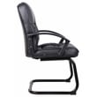 Boss Office Products Ergonomic Leather Guest Chair in Black