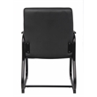 Boss Office Products Caressoft Executive Guest Chair with Sled Base in Black