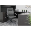 Boss Office Products Leather Contemporary Executive Office Chair in Black