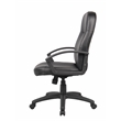 Boss Office Products Leather Contemporary Executive Office Chair in Black