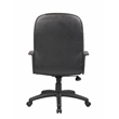 Boss Office Products Leather Contemporary Executive Office Chair in Black