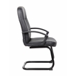 Boss Office Products Executive Leather Budget Guest Chair in Black