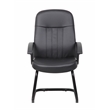 Boss Office Products Executive Leather Budget Guest Chair in Black