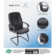 Boss Office Products Executive Leather Budget Guest Chair in Black