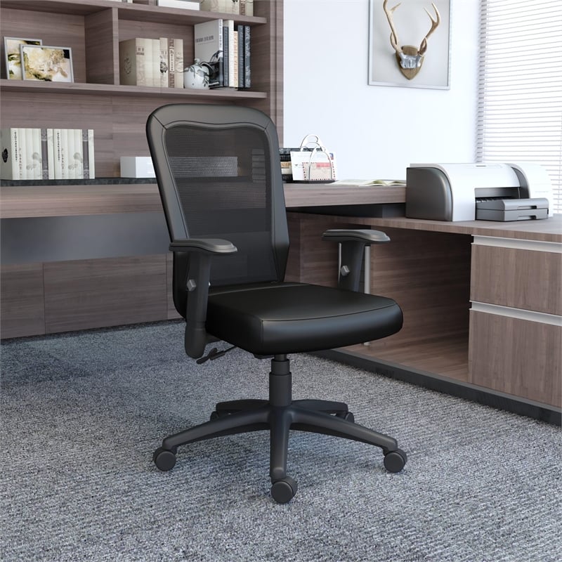 Boss Office Products Web Mesh Back Task Chair with Nylon Base in Black