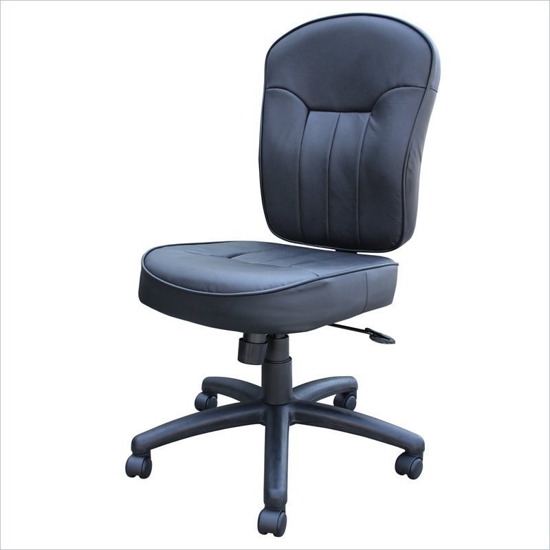 Boss Office Products Black Leather Task Chair