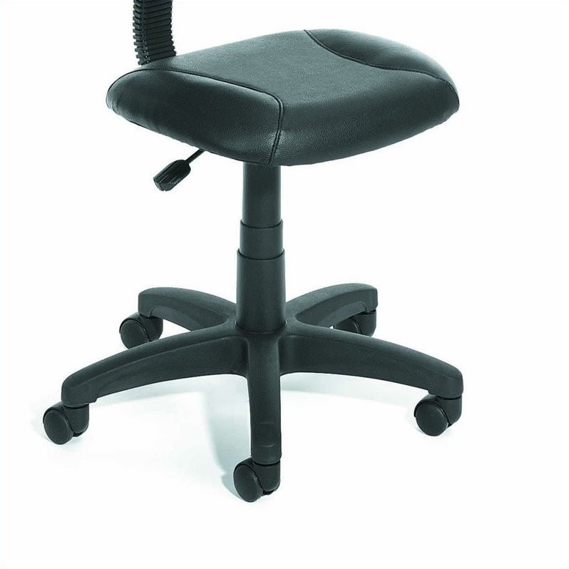 Boss Office Products Adjustable Black Leather Deluxe Posture Office Chair