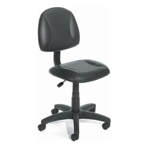 boss office products adjustable black leather deluxe posture office chair