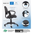 Boss Office Products LeatherPlus Deluxe Posture Chair with Loop Arms in Black