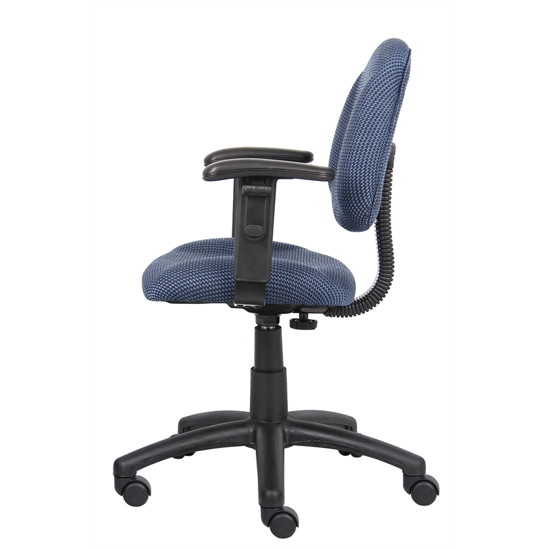 Boss Office Products DX Posture Office Chair with Adjustable Arms in Blue