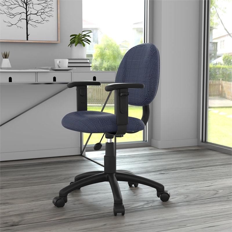 Boss Office Products DX Posture Office Chair with Adjustable Arms in Blue