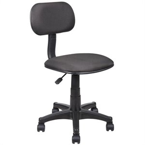 boss office products adjustable steno task office chair in black