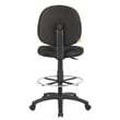 Boss Office Products Stand Up Fabric Drafting Stool with Foot Rest in Black