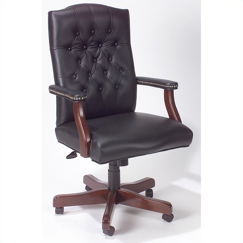 Traditional Italian Leather Office Chair B915