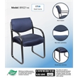 Boss Office Products Fabric Sled Base Guest Chair with Arms in Blue