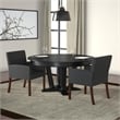 Boss Office Products Box Arm Guest Chair with Wood Legs in Black