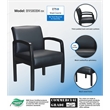 Boss NTR LeatherPlus Guest Chair in Black