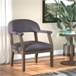 Boss Refined Rustic Accent Chair in Slate Gray Commercial Grade Linen