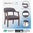 Boss Refined Rustic Accent Chair in Slate Gray Commercial Grade Linen