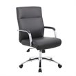 Boss Mid Century Mod Executive Conference Chair in Black