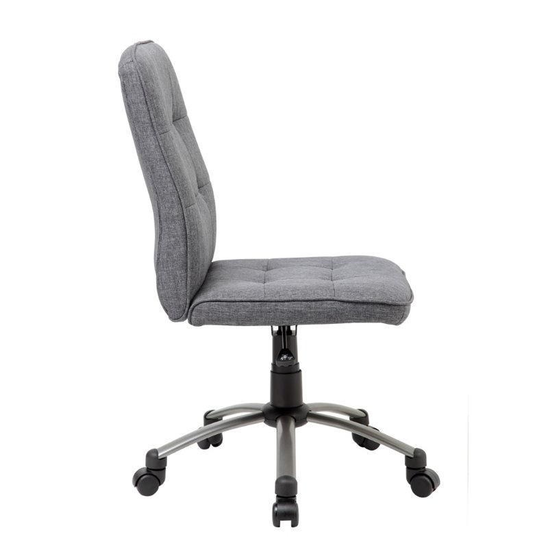 Boss Pretty Parsons Modern Armless, Armless Desk Chair
