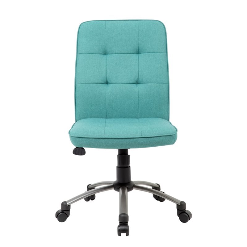 Boss Pretty Parsons Modern Armless Office Chair In Green B330pm Gn