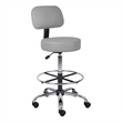Boss Office Products Vinyl Mid-Back Medical/Drafting Stool in Gray