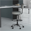 Boss Office Products Vinyl Mid-Back Medical/Drafting Stool in Gray