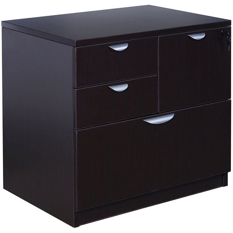 Boss Office Holland 4 Drawer Lateral File Cabinet In Mocha N114 Moc