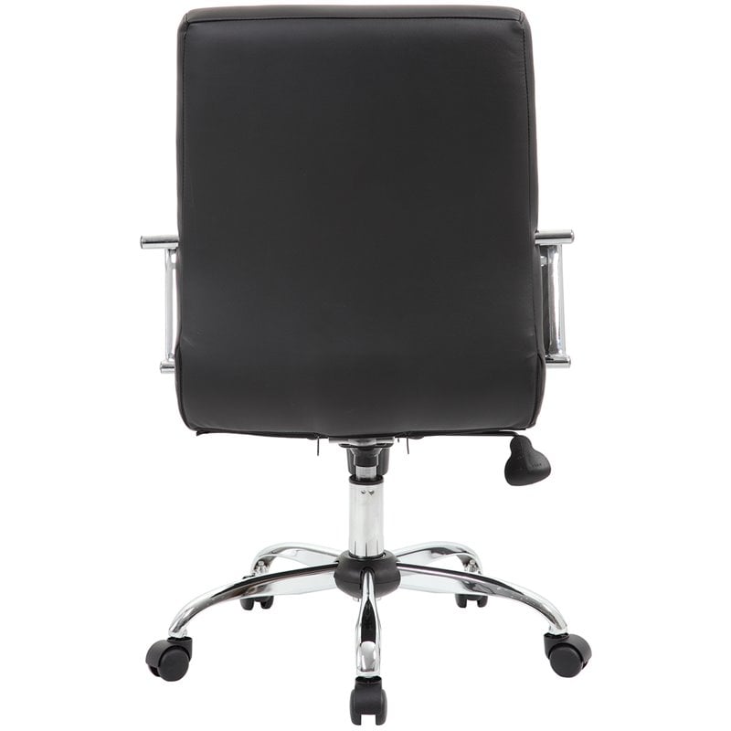 Boss Office Drummond Faux Leather Swivel Office Chair in Black