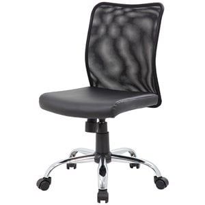 Boss Office Budget Mesh Back Swivel Task Chair in Black