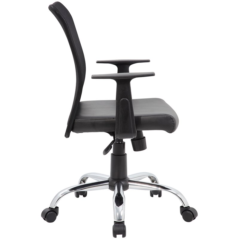 Boss Office Budget Mesh Back Swivel Task Chair in Black