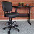 Boss Office Tough to Task Faux Leather Swivel Drafting Stool in Black