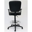 Boss Office Tough to Task Faux Leather Swivel Drafting Stool in Black