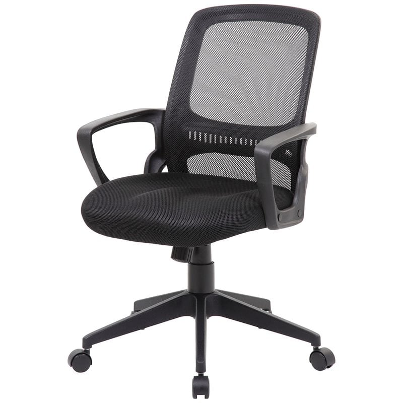 Boss Office Mesh Swivel Office Chair in Black