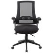 Boss Office Mesh Swivel Flip Arm Office Chair in Black