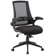 Boss Office Mesh Swivel Flip Arm Office Chair in Black