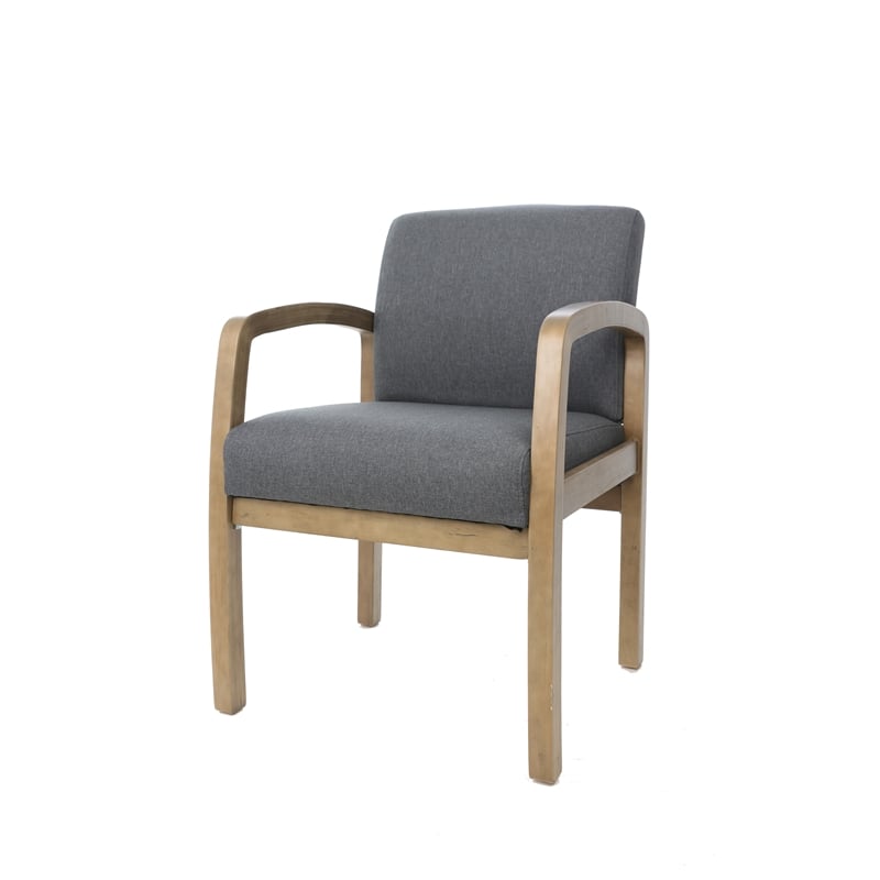 Boss Office Albany Guest Chair in Slate Gray and Driftwood