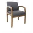 Boss Office Albany Guest Chair in Slate Gray and Driftwood