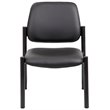 Boss Office Big and Tall Faux Leather Guest Chair in Black