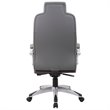Boss Office Albany Faux Leather Swivel Executive Office Chair in Gray