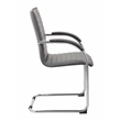 Boss Office Faux Leather Office Chair in Gray (Set of 2)