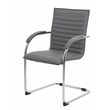 Boss Office Faux Leather Office Chair in Gray (Set of 2)