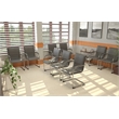 Boss Office Faux Leather Office Chair in Gray (Set of 2)