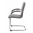 Boss Office Faux Leather Office Chair in Gray (Set of 2)
