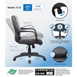 Boss Office Products Mid Back Executive Office Chair in Leather Plus in Black