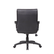 Boss Office Products Mid Back Executive Office Chair in Leather Plus in Black