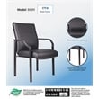 Boss Office Products Metal 4 Leg Side Guest Chair in Leather Plus in Black