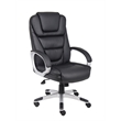 Boss Office Products No Tools Required Executive Leather Office Chair in Black
